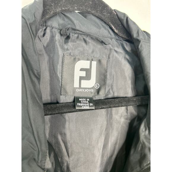 FootJoy Dryjoys Men's Size L Short Sleeve Golf Windbreaker Weather Jacket Yellow - Picture 3 of 5